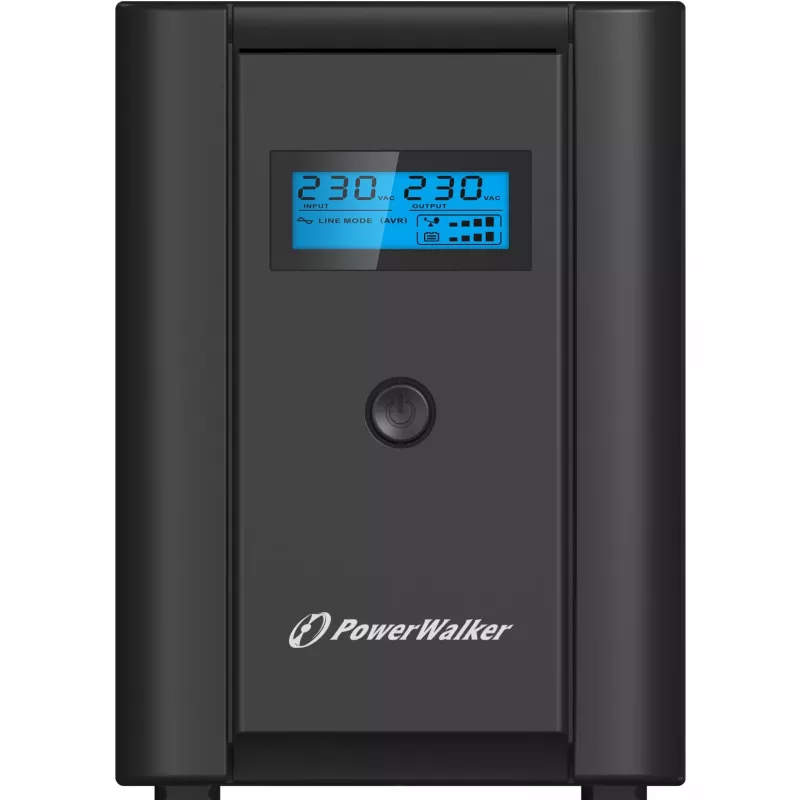 PowerWalker VI 2200 LCD/IEC katkematu toiteallikas (UPS) Liin-interaktiivne 2,2 kVA 1200 W 6 vahelduvvoolu pistikupesa