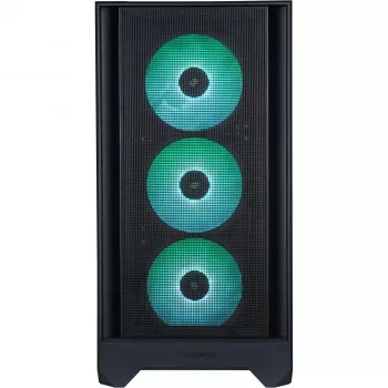 Silentware Flow 110 A-RGB Must — kesktorni šassii, karastatud klaasist külgpaneel