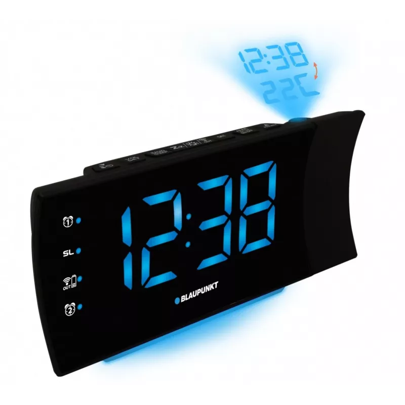 Blaupunkt CRP81USB raadiowekker projektsiooni ja USB-laadimisega, must