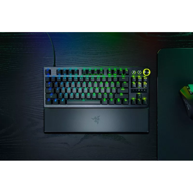 Razer Huntsman V3 Pro Tenkeyless 8KHz | Mänguklaviatuur | Juhtmega | USA | Must | USB Type-C | Razer Analog Optical Switch Gen-2