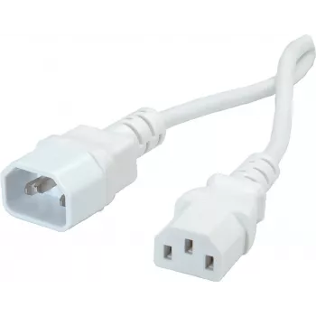 ROLINE GREEN Cold connection kaabel C14/C13 LSOH 0.8m Valge - kaabel - 0.8 m