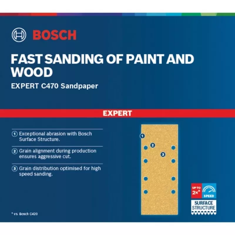 Bosch 2 608 900 857 pöörleva tööriista lihvimis-/lihvimistarvik Puit Lihvimisleht