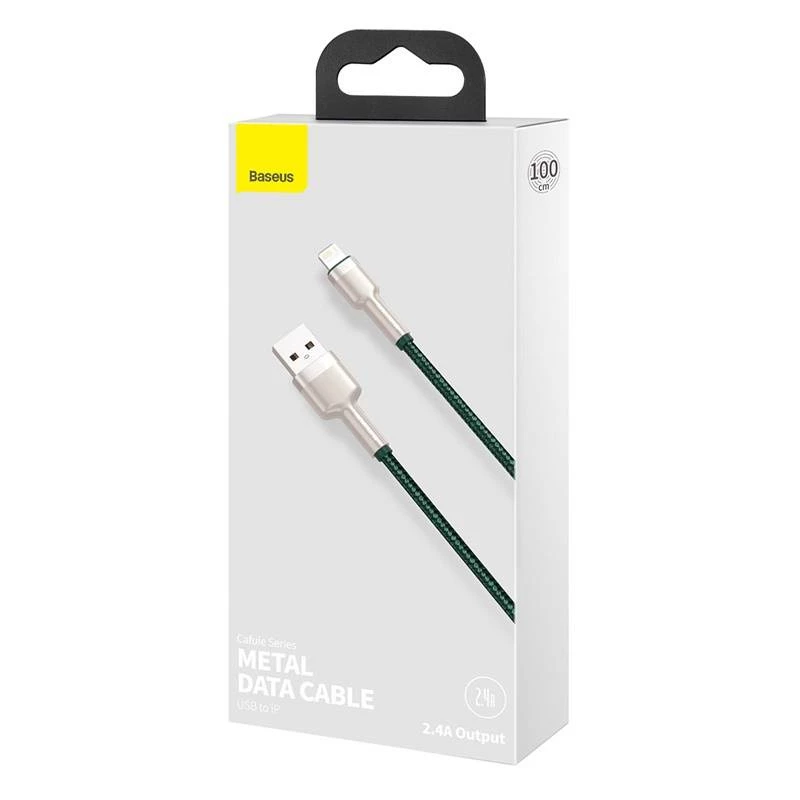 USB-A to Lightning kaabel Baseus 1 m, roheline
