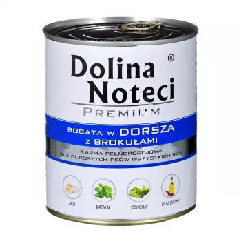 Märg koeratoit dolina noteci Premium — tursk ja brokkoli, 800 g, täiskasvanud koerad, teraviljavaba, gluteenivaba