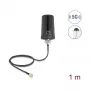 Väline antenn DELOCK 81473 — 5G LTE, GNSS, Wi‑Fi 6, SMA-pistik, võimendus 1,1–4,0 dBi, ringsuunaline
