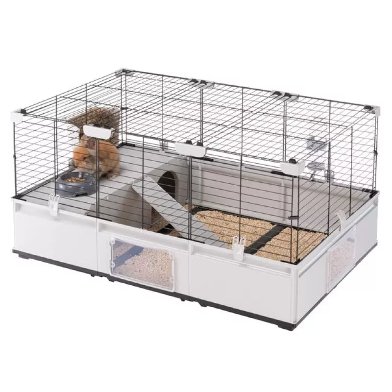 Puuri FERPLAST Modular 2 küülikutele ja merisigadele 109x72x56 cm, metall, hall, varbavahe 23 mm