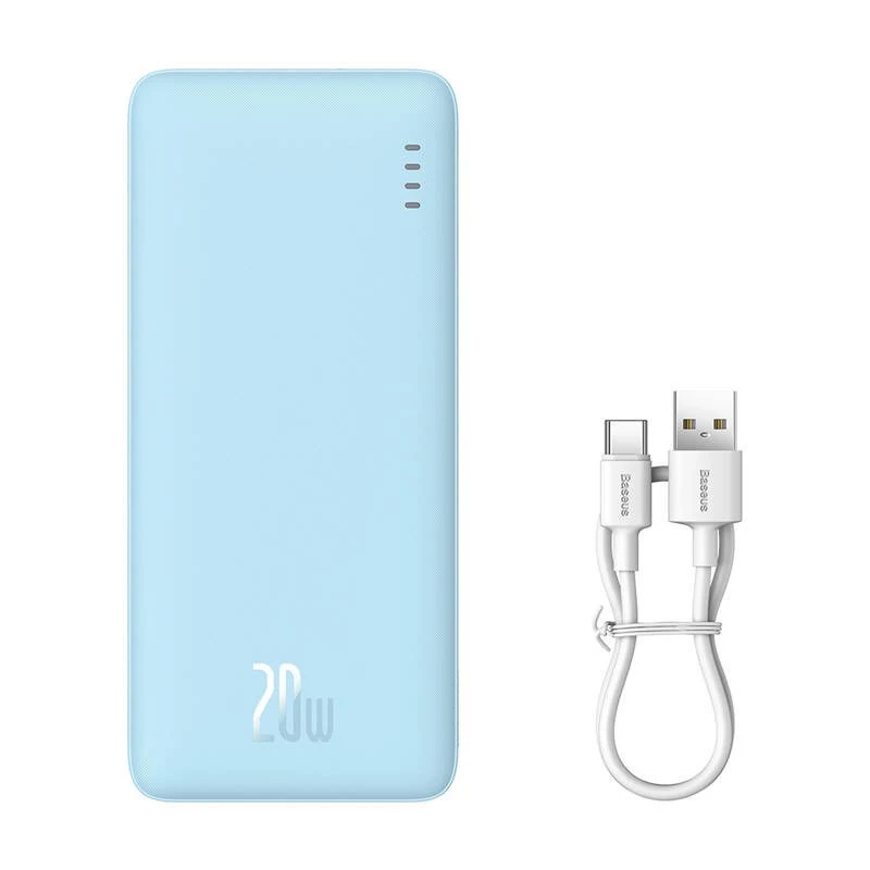 Kaasaskantav akupank Baseus Airpow 10000 mAh, 20W, LiPo, USB-C + USB-A, sinine