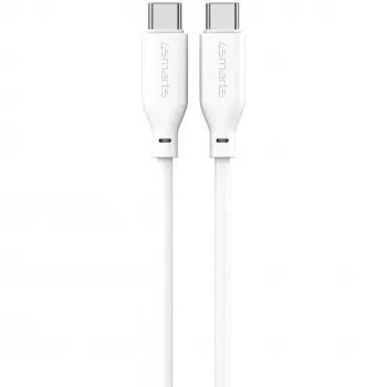 4smarts USB-C / USB-C silikoonkaabel High Flex 60W 1,5m valge