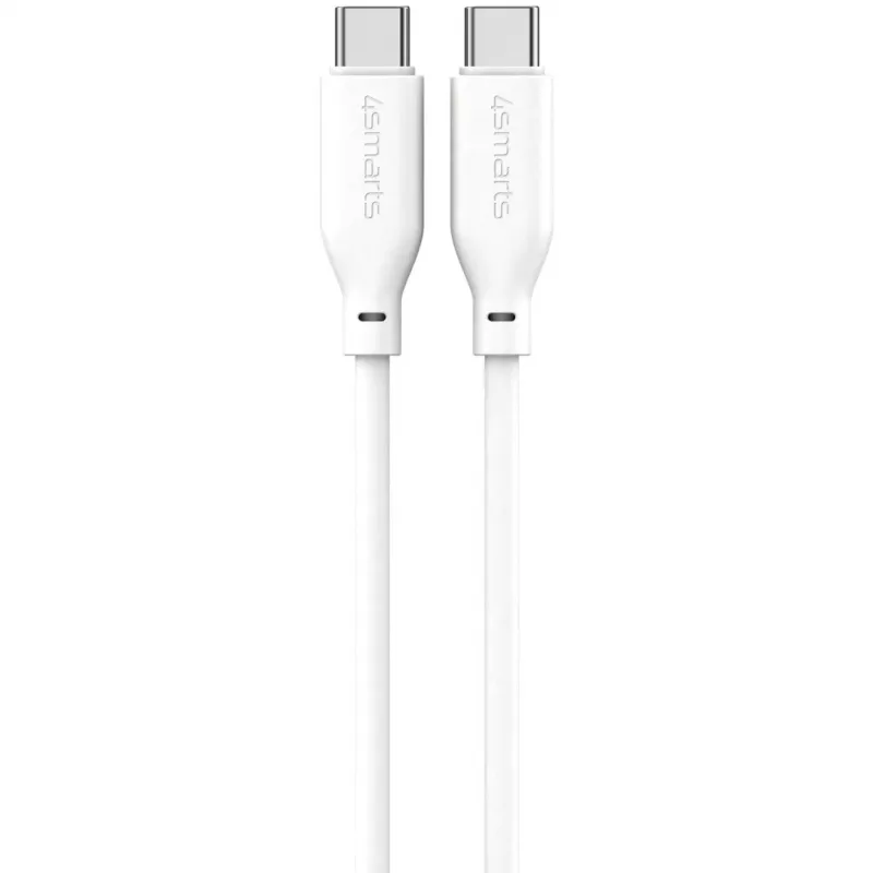 4smarts USB-C / USB-C silikoonkaabel High Flex 60W 1,5m valge