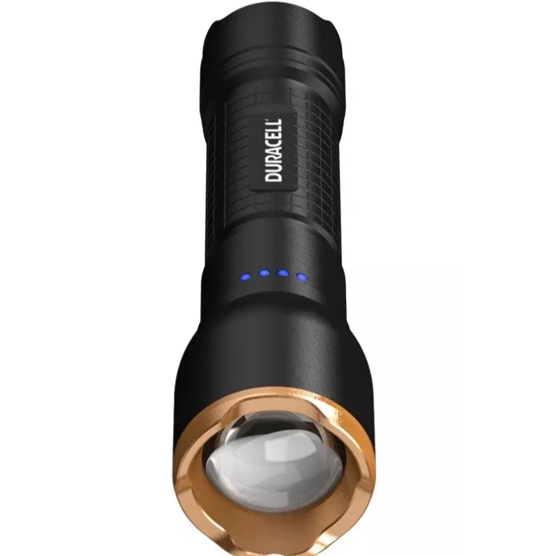 Duracell DF1500R kinkekarbiga taskulamp must