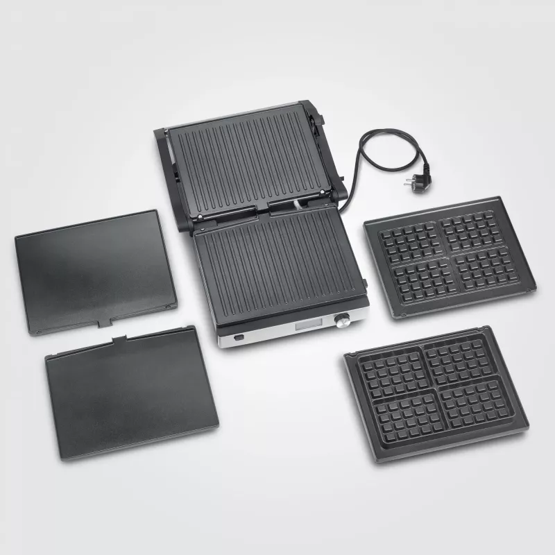 Kontaktgrill Severin KG 2380 must hõbedane 2000W roostevaba teras