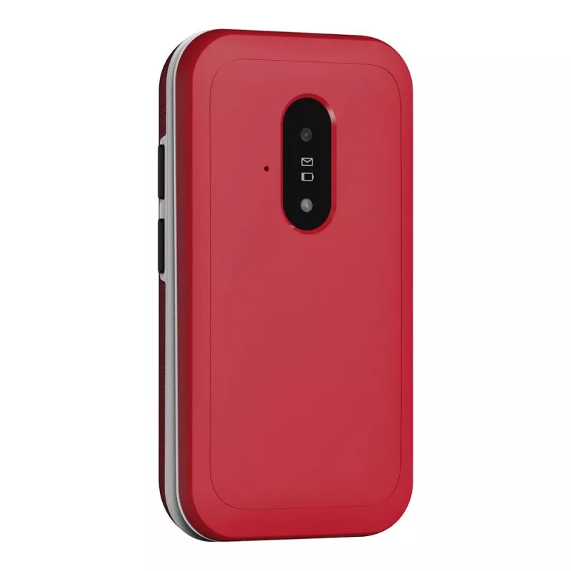 Funktsioonitelefon Doro Leva E22 karpkujuline, 2,8-tolline (7,11 cm) ekraan, üks SIM, 0,3 MP kaamera, 1150 mAh, 127,8 g, punane/valge