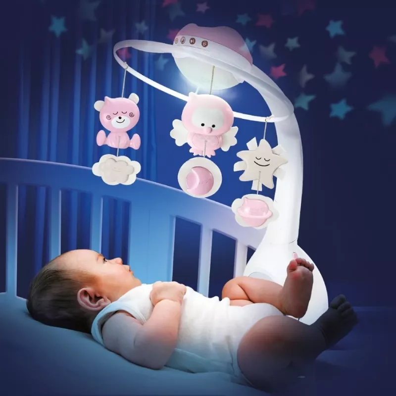 Beebimuusikakarp B-kids 3in1 Infantino 150302050 — puudriroosa, 3-ühes rahustav mänguasi