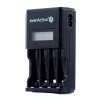 Akulaadija everActive NC450B — 4-elemendiline AAA-laadija, 110/230 V vahelduvvool, must