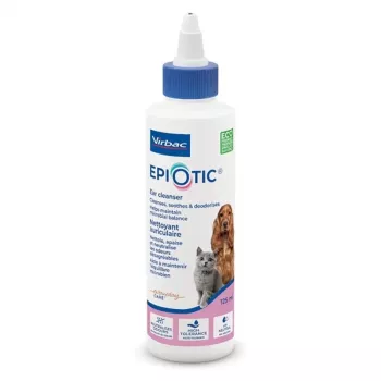 Kõrvahoolduslahus VIRBAC EPI-OTIC 125 ml – veterinaarne kõrvapuhastusvahend koertele ja kassidele