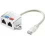 Renkforce RJ45 võrgu T-adapter CAT 5e [2x RJ45-pesa - 1x RJ45-pistik] 15,00 cm Metall (RF-4538140)