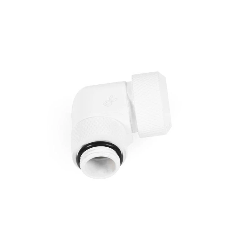 Alphacool 90° pööratav G1/4 isane kuni 16 mm OD kõvatoru liitmik (mudel 17621)