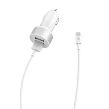 Devia Smart Series kahe USB-ga 2,4A autolaadija integreeritud Lightning-kaabliga