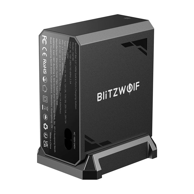 Blitzwolf BW-S31 2xUSB-A, 4xUSB-C, PD, 240W võrgulaadija