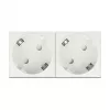 Pistikupesa CEE 7/3 DELOCK Easy 45 — 250 V, 16 A, 4000 W, valge, ABS/PC, 90×45×40 mm