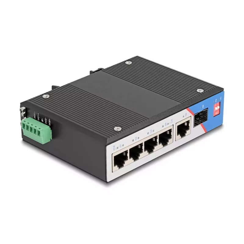 Võrgulüliti DELOCK 80164 4-pordiline Gigabit PoE 1 üleslingi RJ45 pordiga