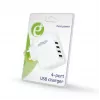 Universaalne USB-laadija valge/4-porti EG-U4AC-02 GEMBIRD