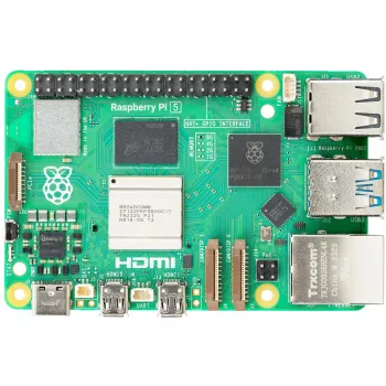 Üheplaadiarvuti Raspberry Pi 5 arendusplaat — 2400 MHz Arm Cortex-A76, kuni 16 GB LPDDR4x, MicroSD, USB 3.2, Wi‑Fi 5