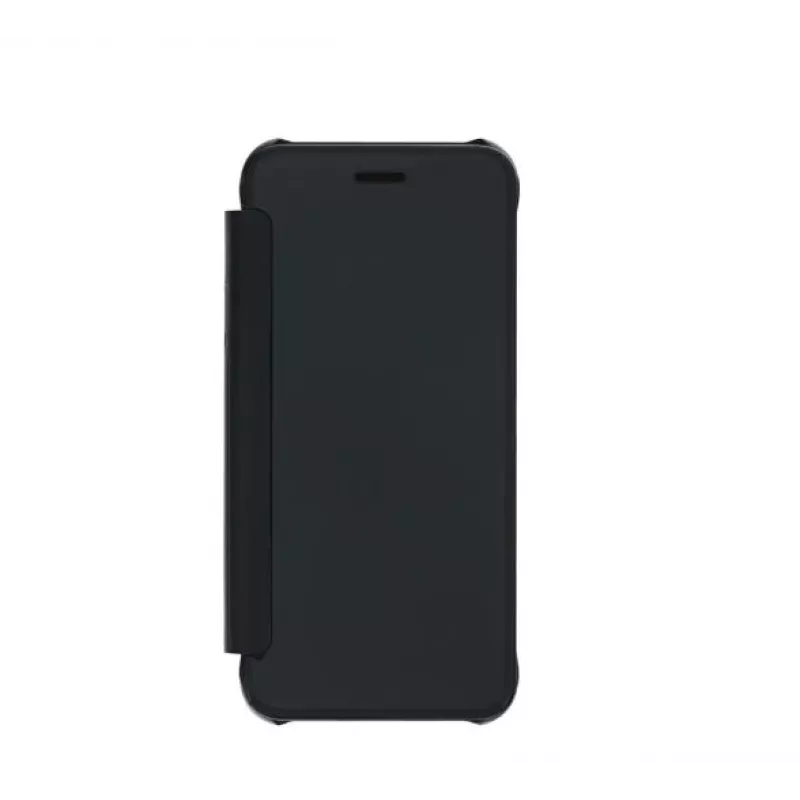 Telluri rahakotiga telefoniümbris iPhone 8-le — sünteetiline nahk, must, peegliga