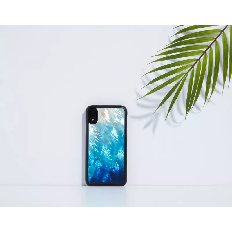 Nutitelefoni ümbris iKins iPhone XR-ile — sinise järve värvi välimine, must sisemine