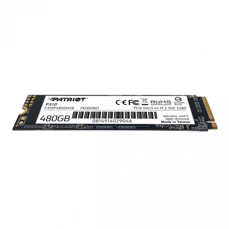 SSD-ketas Patriot Memory 480 GB M.2 PCI Express 3.0 NVMe P310