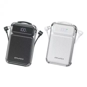 Akupank 10000mAh 38,5 W P89K integra. kaablid