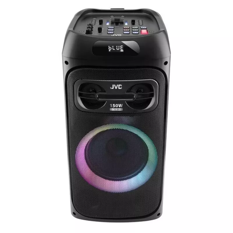 Peokõlar JVC XS-EP514B — stereoportatiivkõlar, 150 W RMS, Bluetooth 5.0, TWS, 4000 mAh aku, karaoke, FM, must