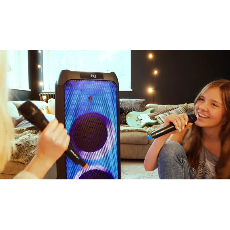 Karaokesüsteem Blaupunkt PB10DB 1000W juhtmega mikrofon LED-ekraan