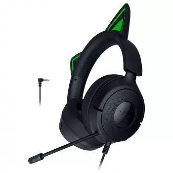 Juhtmega mänguri peakomplekt Razer Kraken Kitty V3 X — kõrvapealne, integreeritud mikrofon