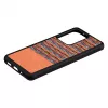 man and wood telefoniümbris Samsung Galaxy S20 Ultra'le — pruun ruuduline muster musta äärisega