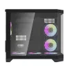 Darflash FT418 arvutikorpus + 6 aRGB ventilaatorit (must)