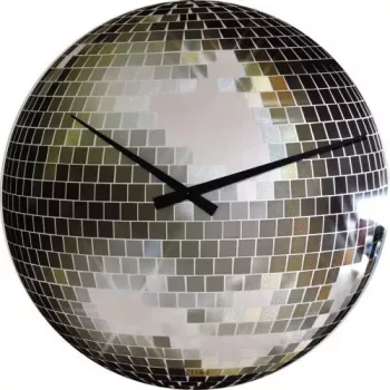 NeXtime klok 8801 Small Disco, Ø30 cm, seinale, hõbedane