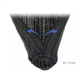 Põimitud kaablituut DeLOCK 18909 5 m x 13 mm must
