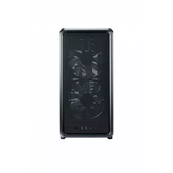 PC Midi Tower Cooler Master MasterFrame 500 Mesh — must, läbipaistva küljeaknaga, toetab ATX/EATX, 2x200 mm esi-, 1x120 mm tagaventilaator
