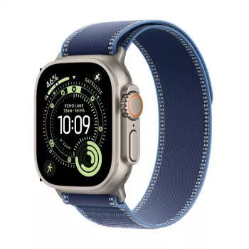 Apple Watch Ultra 3 GPS + Cellular 49mm Natural Titanium korpus sinise/helesinise Trail Loop - S/M | Apple