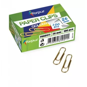 Klambrid Forpus, kollane metall, 26 mm ümmargused (100) 1104-006