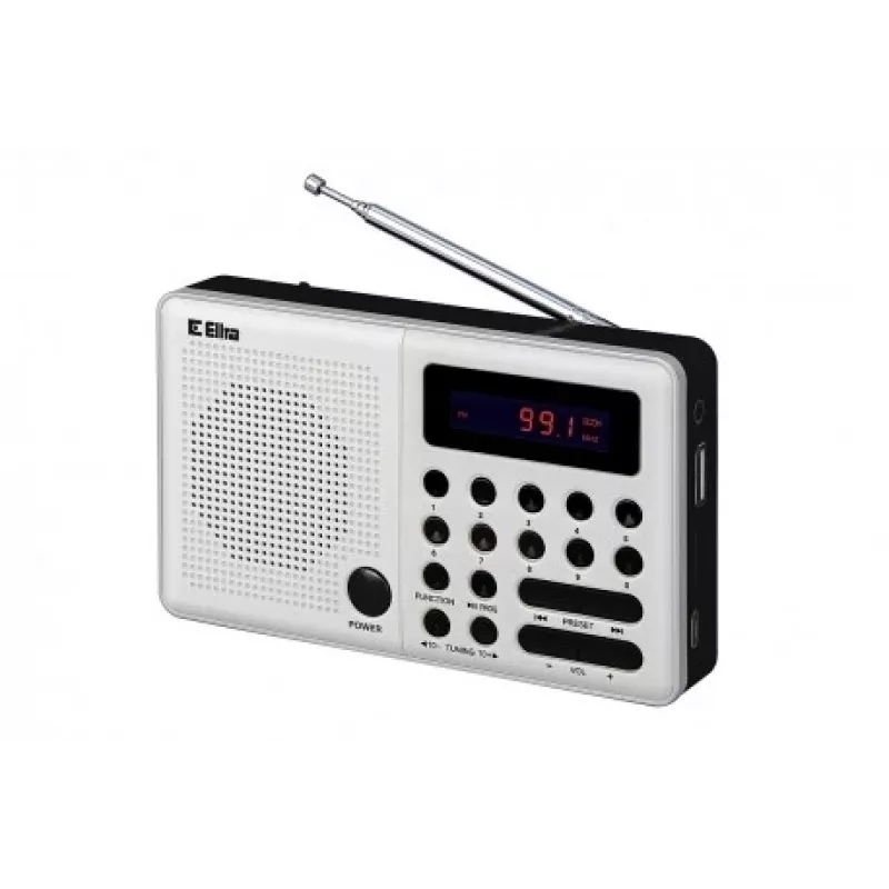 Eltra Radio Pliszka USB, FM valge