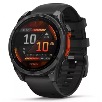 Garmin Fenix 8 3.56 cm (1.4) AMOLED 47 mm Digitaalne 454 x 454 pikslit Puuteekraan Must Wi-Fi GPS (satelliit)