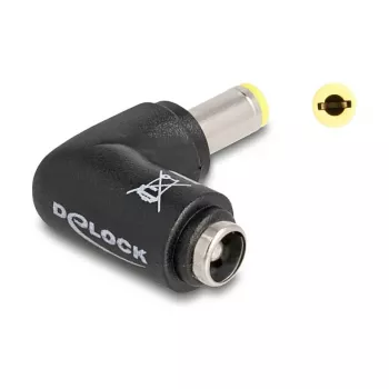 Juhtmepistik DeLOCK 80795 DC 5.5 x 2.1 Must Isane/Emane