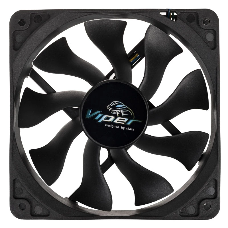 AKASA Viper 120 mm korpuse ventilaator - must