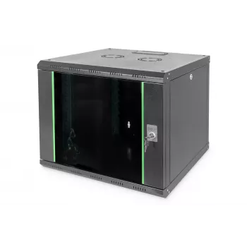 DIGITUS Professional Unique DN-19 09U-6/6-SW - kapp - võrgukapp - sobib seinale paigaldamiseks - must, RAL 9005 - 9U - 48,3 cm (19) (DN-19 09U-6/6-SW)