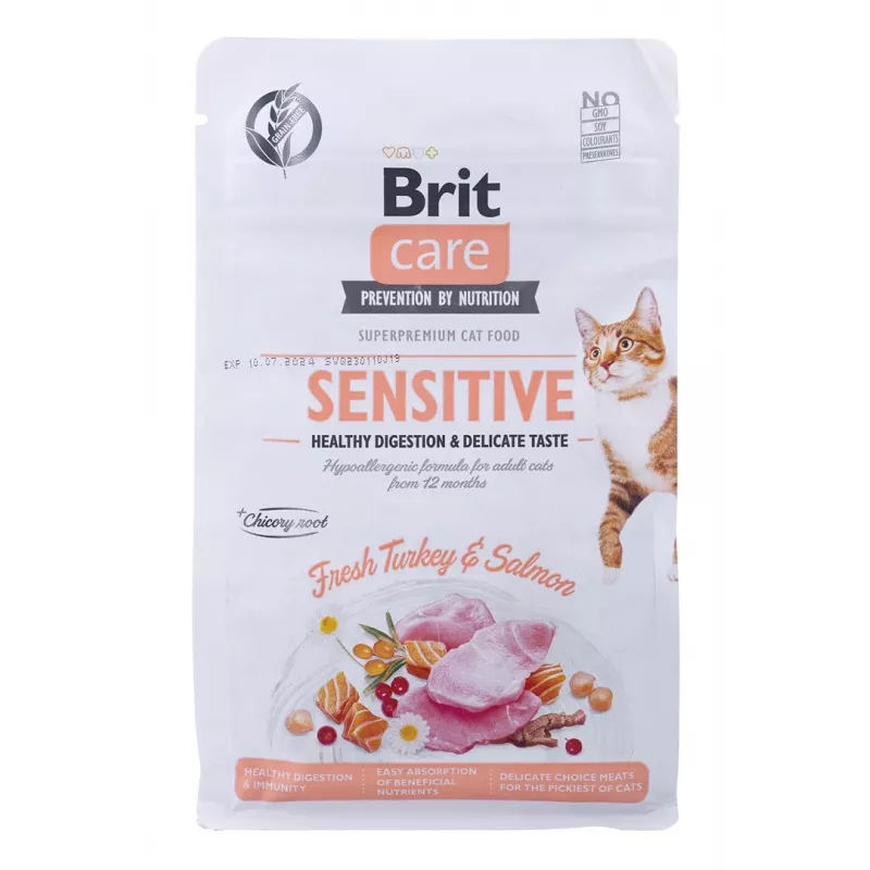 BRIT Care Grain-Free Sensitive Turkey&Salmon - kuiv kassitoit - 400 g