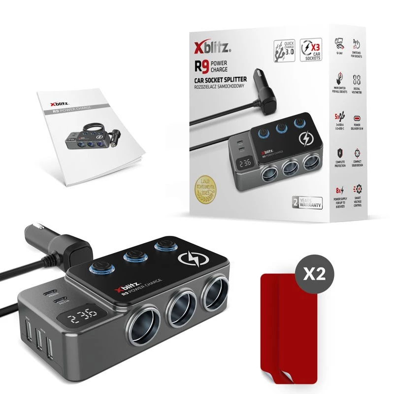 Xblitz R9 POWER CHARGE autolaadija