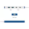 USB-C jaotur HYPER HyperDrive Flex HD5200BUGL — 4 porti, sinine