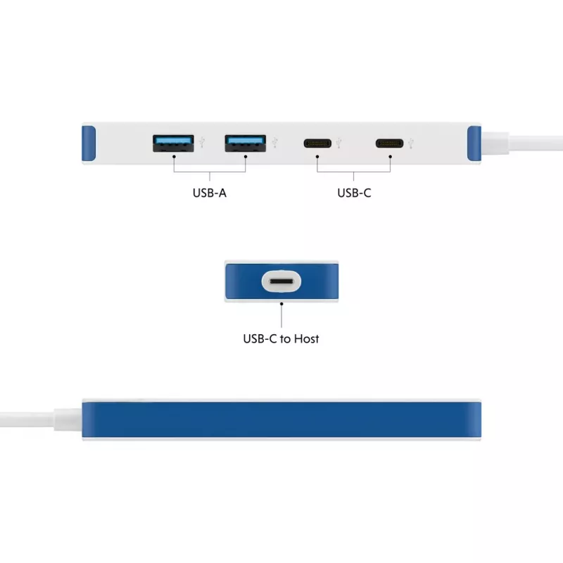 USB-C jaotur HYPER HyperDrive Flex HD5200BUGL — 4 porti, sinine